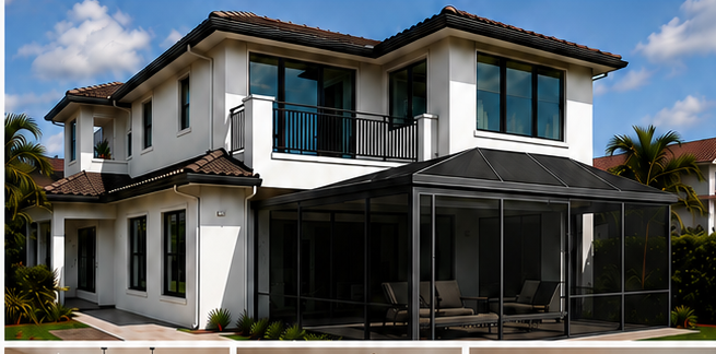 Boca Raton home with patio enclosure built by Storm Shield Construction